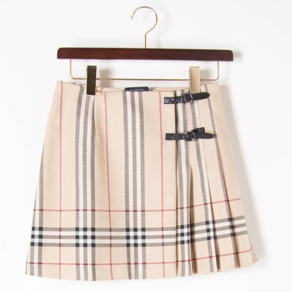 希少 BURBERRY バーバリー 巻きスカート チェック ウールa1223a8