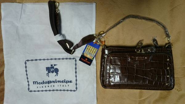 ショップチャンネル モーダプリンチペ 牛革型押しポシェット