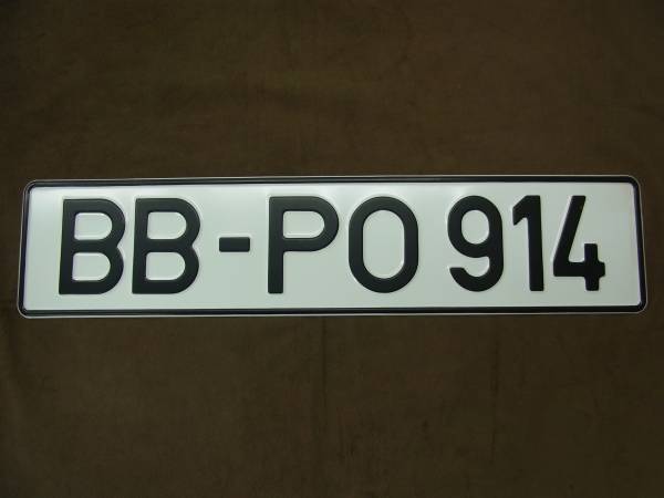 ユーロナンバープレート BB-PO 914