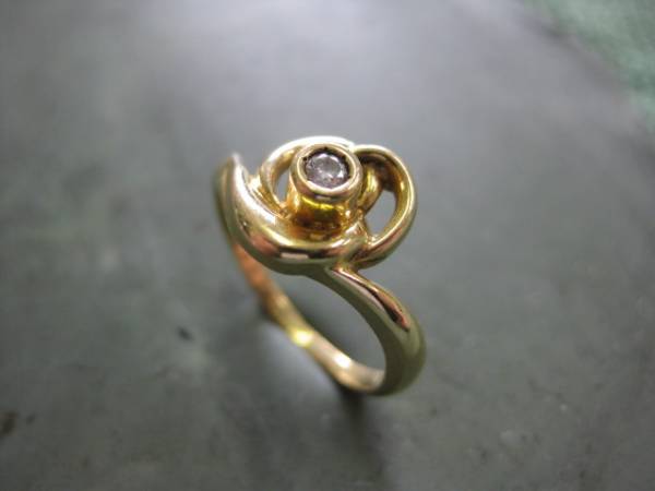 ダイヤ0.03ｃｔ　3号　k18　大網てんとう虫　6665d26