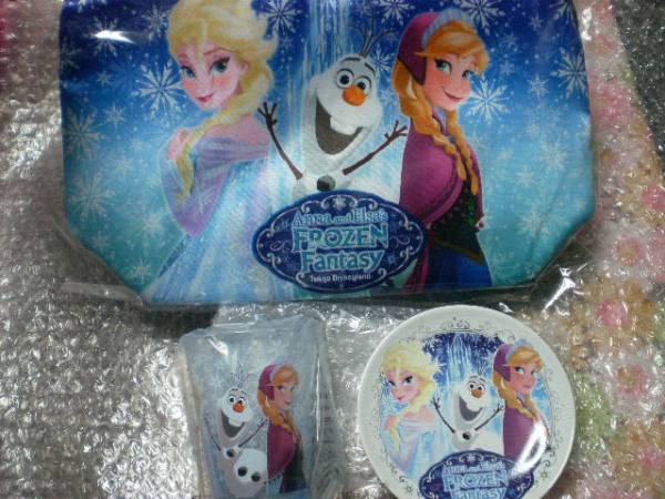 東京ディズニーランド アナ雪 スーベニア3点　トート カップ 皿