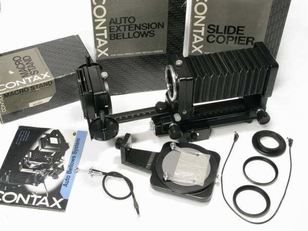CONTAXオートベローズ美品・アオリ可／レール，コピア，マクロ台付