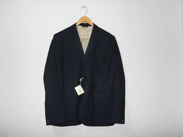 未使用★伊製PER CHIARO 　ANGELICOウールストライプスーツ　54