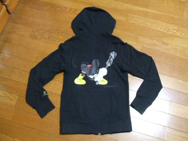 roen 44 ロエン 黒 ミッキー パーカー ディズニー スカル