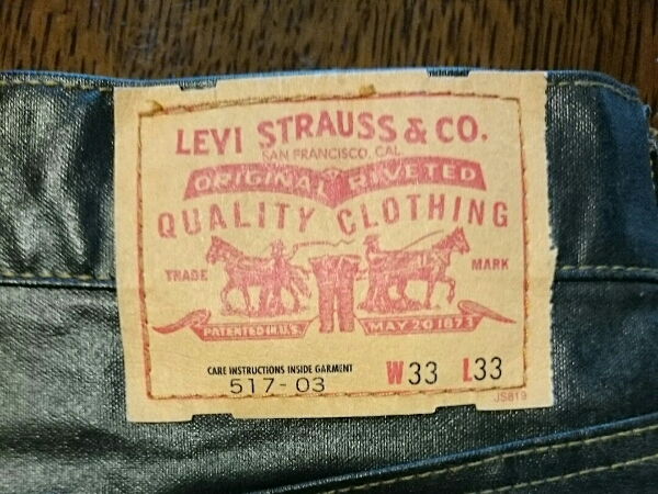 リーバイス LEVI's ジーンズ 黒 ポリウレタン加工 レア品 W33