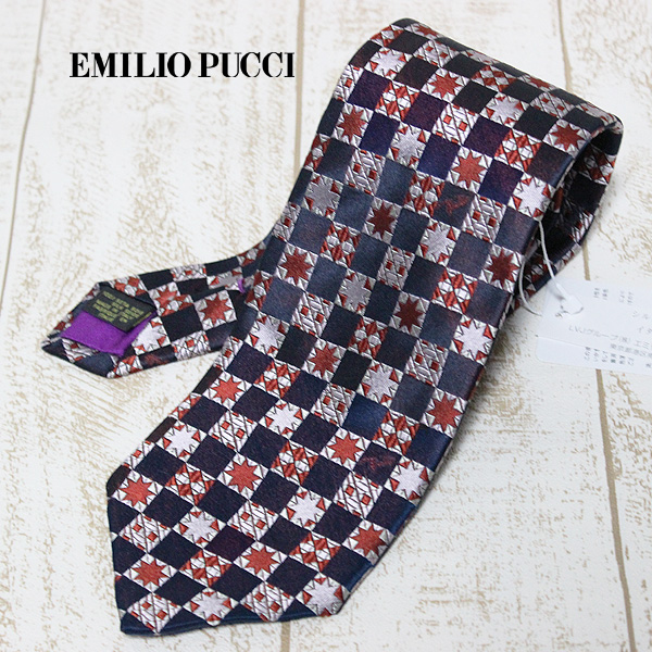 新品 国内正規品 エミリオプッチEMILIO PUCCI シルク ネクタイ28