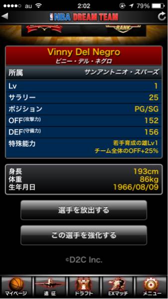 NBAドリームチーム ビニー・デル・ネグロ 新品 伝授 二章 SAS_2