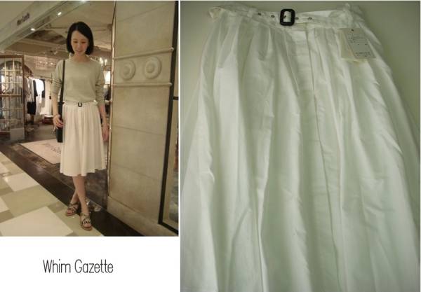 これは幻【ウィムガゼット】ベルトタイプライタースカート◆白38