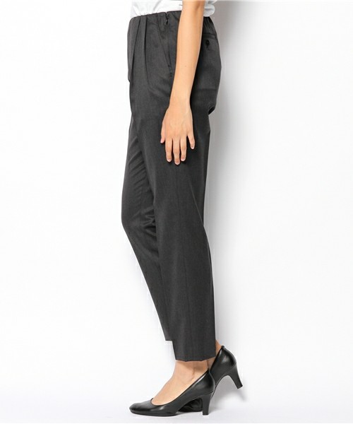 heliopole◆ウエストゴムセンタープレスパンツ♪グレー完売品