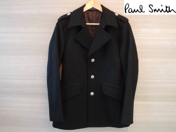 ☆Paul Smith☆（ポールスミス）カシミヤ混Pコート/黒/L 男性用