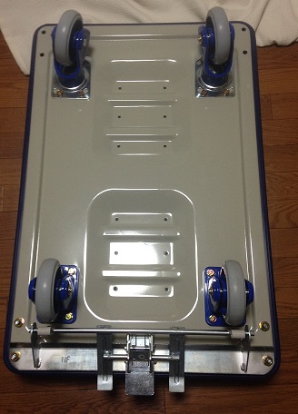 M) 静音スチール 台車 フットブレーキ付 300㎏