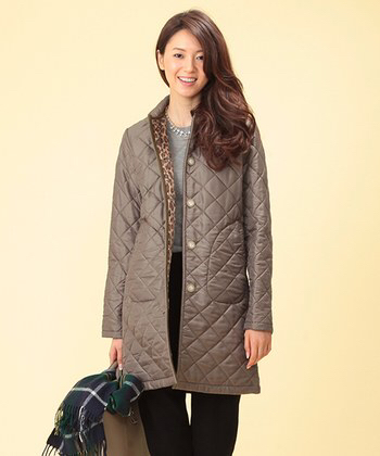 TRADITIONAL WEATHERWEAR キルティングコート☆カーキ☆34