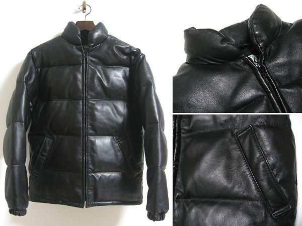 美品 SCHOTT ショット 214D ラムレザー ダウンジャケット 34 黒