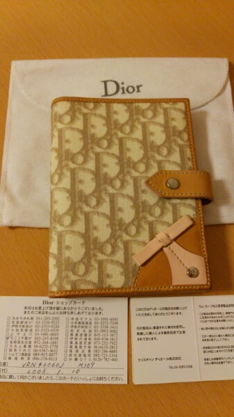 クリスチャン・ディオール手帳カバー★本物 美品