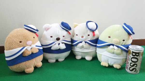 すみっこぐらし★マリンルックぬいぐるみ全４種セット難あり