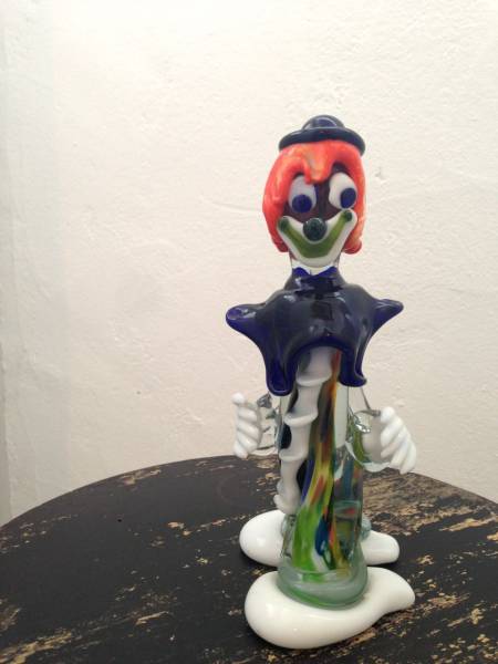 ビンテージ 70s イタリア製 ムラノガラス ピエロ オブジェ