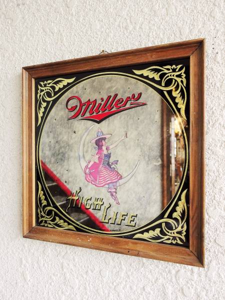 ビンテージ Millerパブミラー ミラー ビール BEER アンティーク