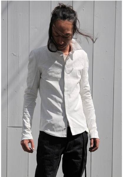 N/07エヌゼロナナlino paint processing shirt flyfrontシャツ