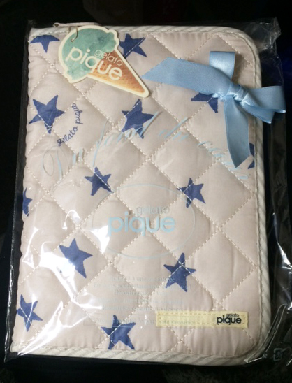 新品 ジェラートピケ スター 星 キルティング 母子手帳 ケース P