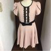 美品&即有【レストローズ】レース プリーツワンピース ピンク