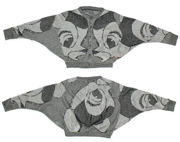 新品 あちゃちゅむ 14ss ディズニー バンビラメカーディガン 36