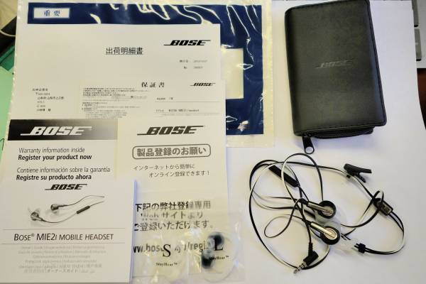 送料無料　BOSE MIE2 I ケース付　イヤホン　数回使用　極美品