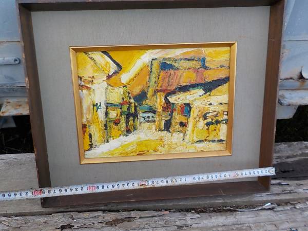 3350:古い油絵☆作者他詳細不明☆送料無料