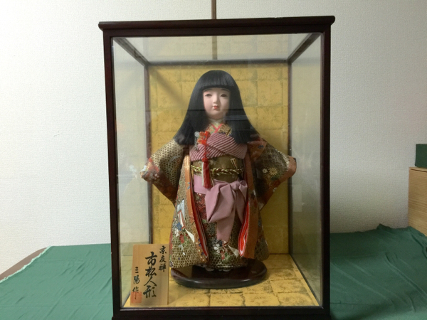 市松人形　京友禅　三陽作 Yahoo!オークション - M 市松人形 京友禅 三陽作 日本人形