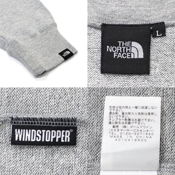 【14SS】 ノースフェイス WINDSTOPPER クルーネック スウェット