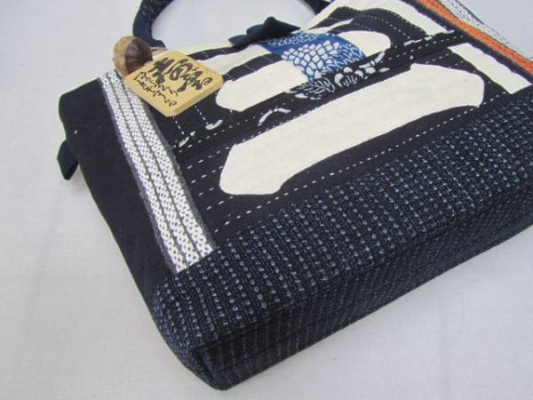 ◎苺◎115★古布バッグ（中）前掛け・刺し子/手作り