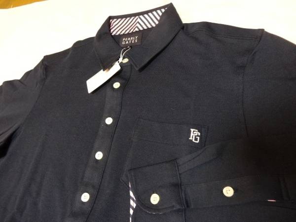 ★新品★　パーリーゲイツ♪　長袖シャツ　紺色　サイズ5