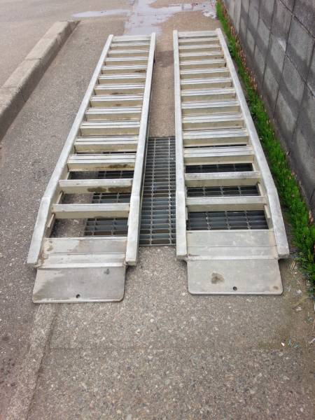 アルミブリッジ 3トン/組? 3t? 3200mm ユンボ ダンプ 重機 農機