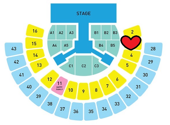 3区 1-5列★ 5/17 SHINee シャイニー WORLD IV 2枚連番