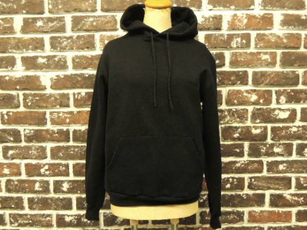 ビンテージ ラッセル 無地 スウェット パーカー 黒/チャンピオン
