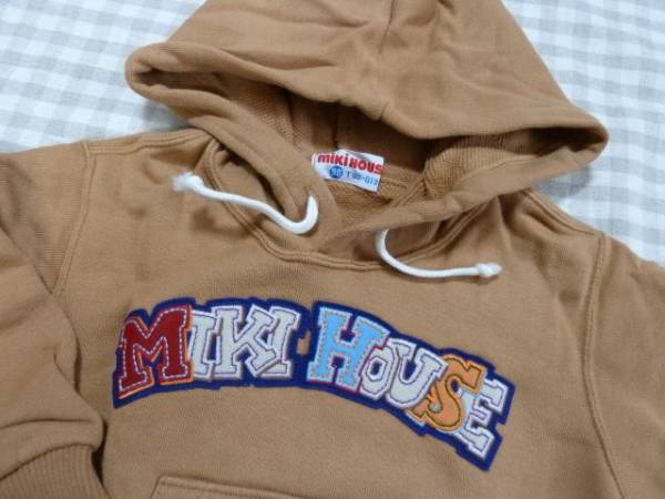 新品ミキハウス*長袖トレーナ－90cmパーカー検ダブルBプッチ－