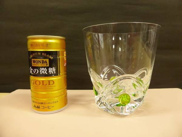 ★未使用★ ラリック 【フローラ　黄緑色】　グラス　②