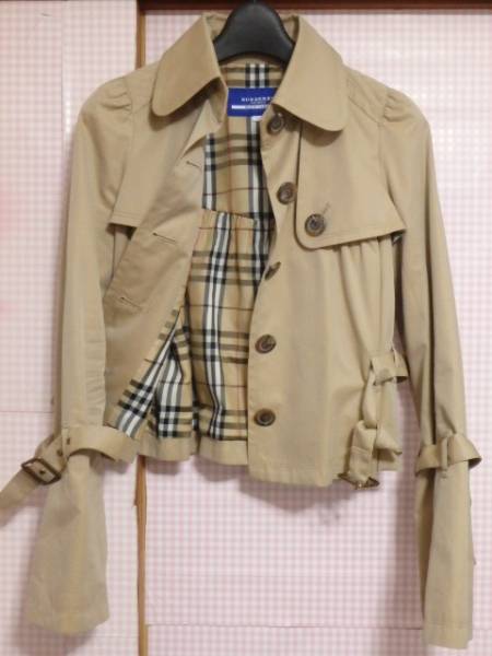 BURBERRY BLUE LABEL バーバリー ショート丈トレンチコート 36 女性