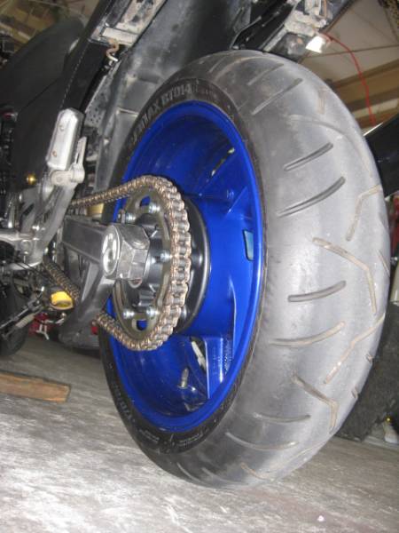 GPZ900R用A7～用GPZ1100流用ワイドリアホイールセット は最後まで