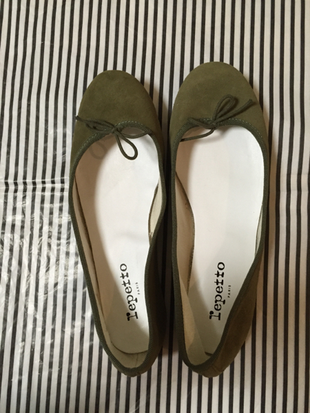 ☆repettoレペットバレーシューズモスグリーン38.5cm☆