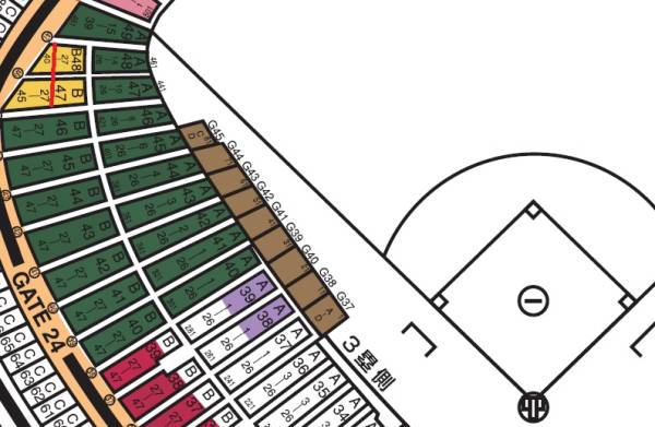 5/2(土)巨人対阪神★レフト側ファミリーシート3枚☆セブン発券