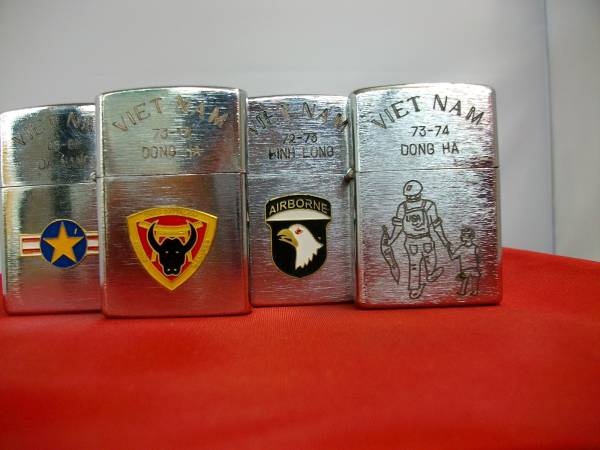 ベトナムジッポー４個セット/米軍３個兵士と少年１個/オリジナル