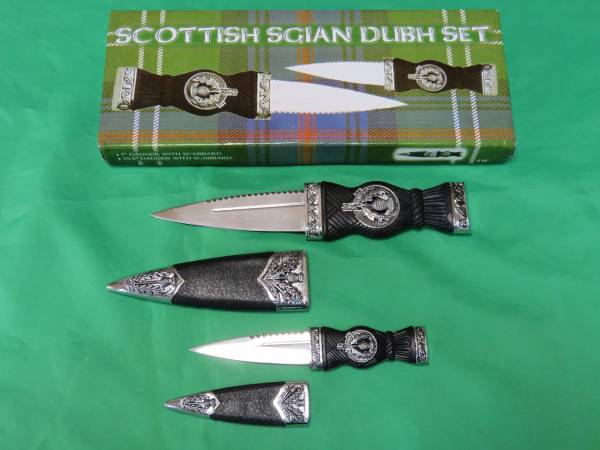 シースナイフ サバイバルナイフ 蘇格蘭の短剣 大小２本組 ※片刃