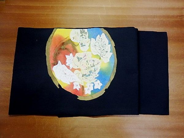 きもの天国・リユース・塩瀬・染め名古屋帯・9727