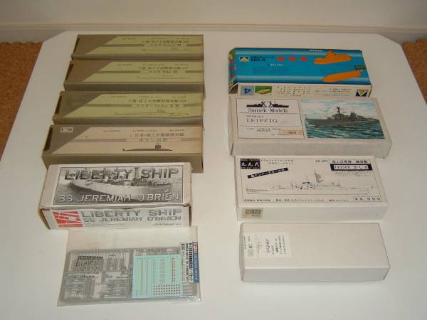 【未使用】ガレージキット 海軍/戦艦/潜水艦 豪華10点セット①