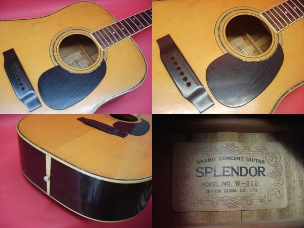 ZEN-ON SUWAギター SPLENDOR モデル W-350 ナチュラルカラー(本体