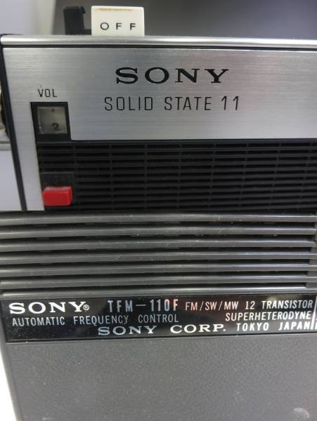 ソニー SONY SOLID STATE11 TFM-110F FMラジオ 中古1東60 動作品 SONY
