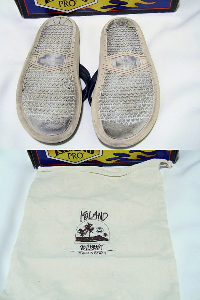 STUSSY × ISLAND SLIPPER レザーサンダル 8 アイランドスリッパ 