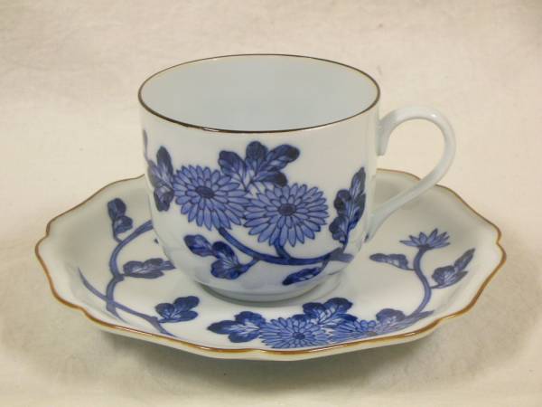 源右衛門窯 染付 菊模様 カップ＆ソーサー ティファニー源(染付)｜売買