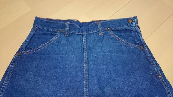 ４０S ビンテージ ランチパンツ/コの字ZIP １０１ボタン 濃紺