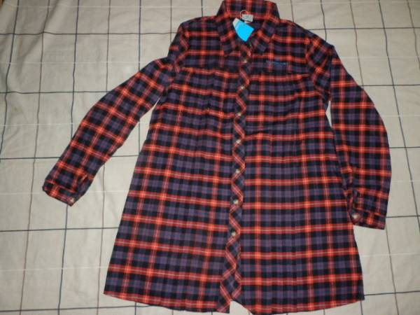 新品●ワコール　　授乳口付　チェックシャツ　赤　